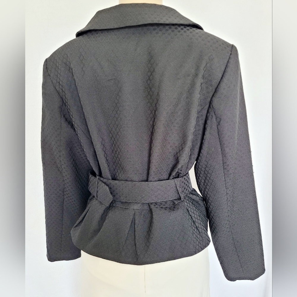 Georgio Sant'Angelo Women Business/Office/Carrer Blazer Jacket Textured Black 18 - Picture 12 of 16